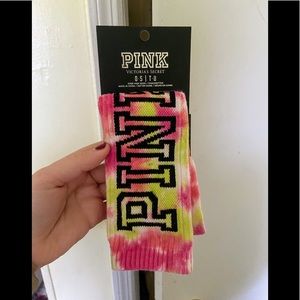 VS PINK tie dye socks